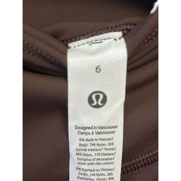 Lululemon Wunder Under SmoothCover High-Rise Tight 25" Size 6 Espresso NWT - Picture 11 of 12